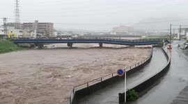 Japan heavy rains: Bridge partially collapses in Shizuoka due to swollen river