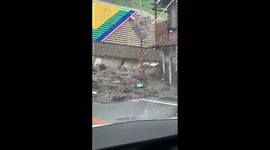 Japan landslide: Debris fills the streets of Izusan in Atami, Shizuoka
