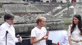 The son of Anne HIDALGO  the mayor of Paris continues his challenge. Arthur Germain swims along the Seine River to alert against the pollution. 3july2021.15h. Video in Paris from Bercy to Pont Neuf bridge