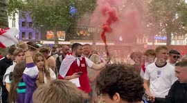 Euro 2020: England Fans Build up in Leicester Square before kick off vs Ukraine