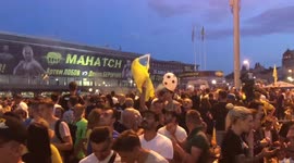 Atmosphere in Kyiv, Ukraine during England vs Ukraine match