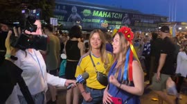 Atmosphere in Kyiv, Ukraine during England vs Ukraine match