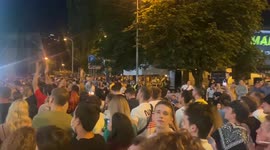 Atmosphere in Kyiv, Ukraine during England vs Ukraine match