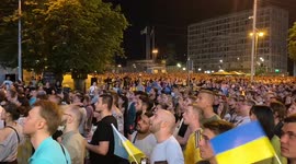 Atmosphere in Kyiv, Ukraine during England vs Ukraine match