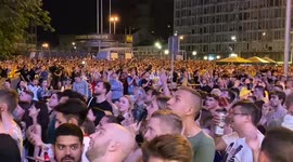 Atmosphere in Kyiv, Ukraine during England vs Ukraine match