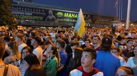 Atmosphere in Kyiv, Ukraine during England vs Ukraine match