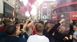 England fans rampage through London ahead of match against Ukraine