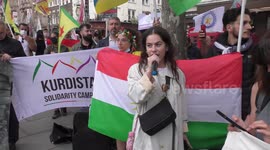 Brazilian, Kurdish and West Papua unite protest against fascism and colonialization, London, UK