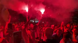 Atmosphere in Kyiv, Ukraine after England vs Ukraine match