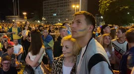 Atmosphere in Kyiv, Ukraine after England vs Ukraine match