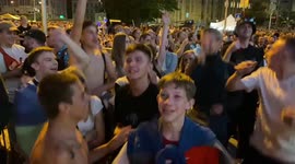 Atmosphere in Kyiv, Ukraine after England vs Ukraine match