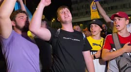 Atmosphere in Kyiv, Ukraine after England vs Ukraine match