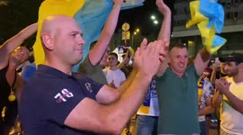 Atmosphere in Kyiv, Ukraine after England vs Ukraine match