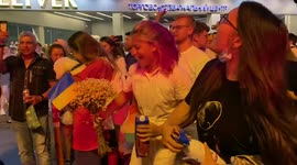 Atmosphere in Kyiv, Ukraine after England vs Ukraine match