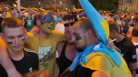 Atmosphere in Kyiv, Ukraine after England vs Ukraine match