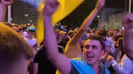 Atmosphere in Kyiv, Ukraine after England vs Ukraine match
