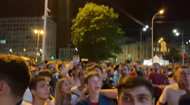 Atmosphere in Kyiv, Ukraine after England vs Ukraine match
