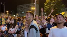 Atmosphere in Kyiv, Ukraine during England vs Ukraine match