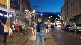 VIDEO 5: England fans celebrating in Derby after England's win over Ukraine