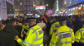 Police clear London's Leicester Square of English football fan celebration