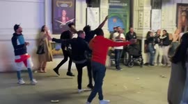 Police confiscate football from England fans after beating ukraine