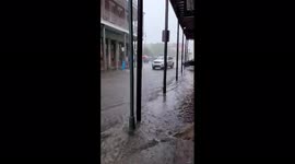 Heavy rain floods New Orleans streets as storms hit the area