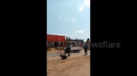 Police working tirelessly in lockdown in Kampala, Uganda