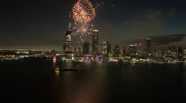 July 4th NYC fireworks with helicopter fly by