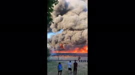 US: Massive Fire Guts Structure In Downtown Tacoma, Washington