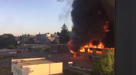 US: Massive Fire Guts Structure In Downtown Tacoma, Washington 2