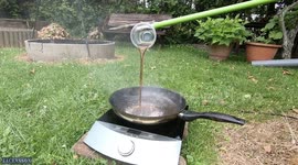 Poland-based YouTuber pours Coca-Cola into pan of boiling oil