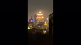 US Independence Day Fireworks – New York City Empire State Building