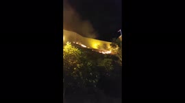Fire near Skopje Fortress after US Embassy firework celebration in Macedonia https://t.co/xh16ova2CF