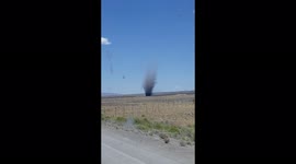 'Massive Dust Devil Spotted Near a Highway in Nevada'
