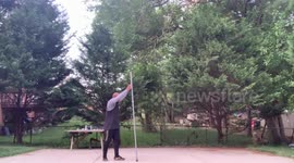 'Circus Artist Performs Risky Ladder Balancing Act | Do Not Try This at Home'