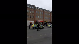 Police and air ambulance at scene of fatal stabbing of 14-year-old in Woolwich in London