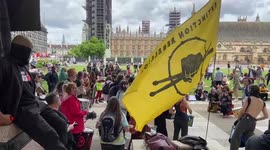 Kill The Bill protest in Parliament Square, London, United Kingdom