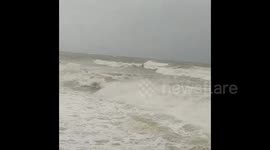 Storm agitated Black sea led to flooding in Russia, Sochi
