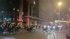 Canada: Police Use Tear Gas To Disperse Hockey Fans In Downtown Montreal 2