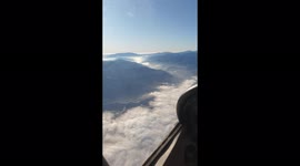 Cockpit view flying above mountains in Romania - Europe with C172 POV