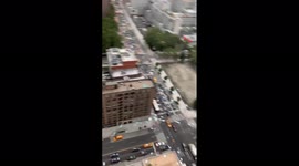 US: Strong Wind Blows Away Debris From High-Rise Apartment Building In Upper East Side NYC 2
