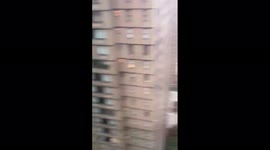 US: Strong Wind Blows Away Debris From High-Rise Apartment Building In Upper East Side NYC