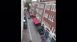 Police cordon off Amsterdam street after shooting of lauded Netherlands crime reporter