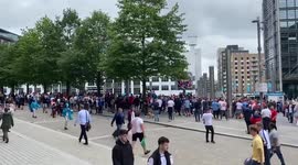 Euro 2020: Fans Arrive At Wembley Ahead Of England VS Denmark Semi-Final Match