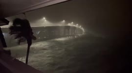 Palm trees sway as Tropical Storm Elsa hits Tierra Verde, Florida