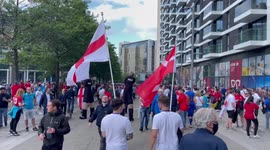 England fans get ready for semi final game against Denmark
