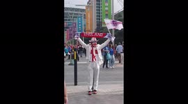 Euro 2020: Fans Arrive At Wembley Ahead Of England-Denmark Semi-Final