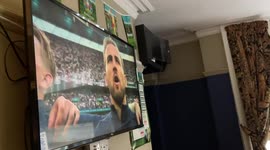 England fans sing God Save The Queen anthem in London pub as match starts