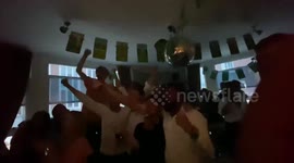England fans go wild in London pub as their team equalises in semi-final match