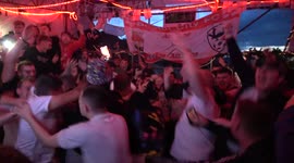 England Fans Celebrate England Victory in Bristol's “Most Patriotic” Pub